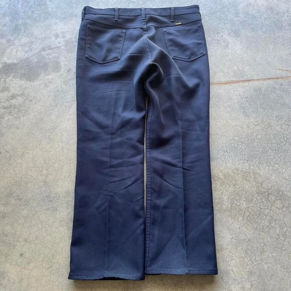 Vintage 70s/80s navy blue wrangler trouser pants 36